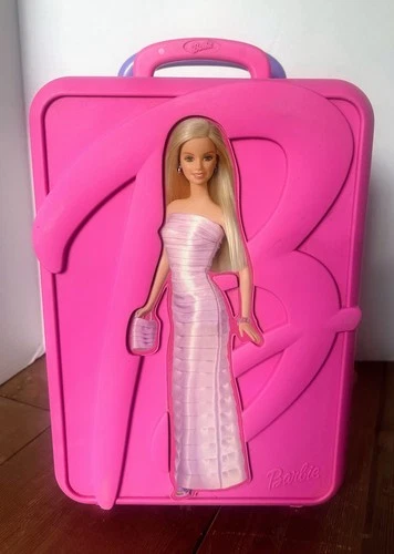 Vintage Barbie 2002 Mattel Tara Toys  Luggage Carrying Case Pink/Purple