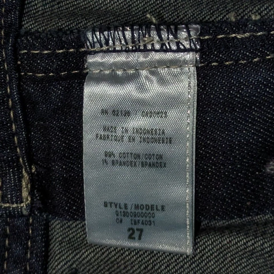 Minifalda microfalda vintage Y2K Guess Jeans tiro bajo para mujer 27 denim oscuro Mallcore Foto 4 de 4