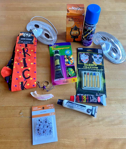 Set for Halloween  Makeup Kit  Masks FX Blood Face Paint Socks & Decor