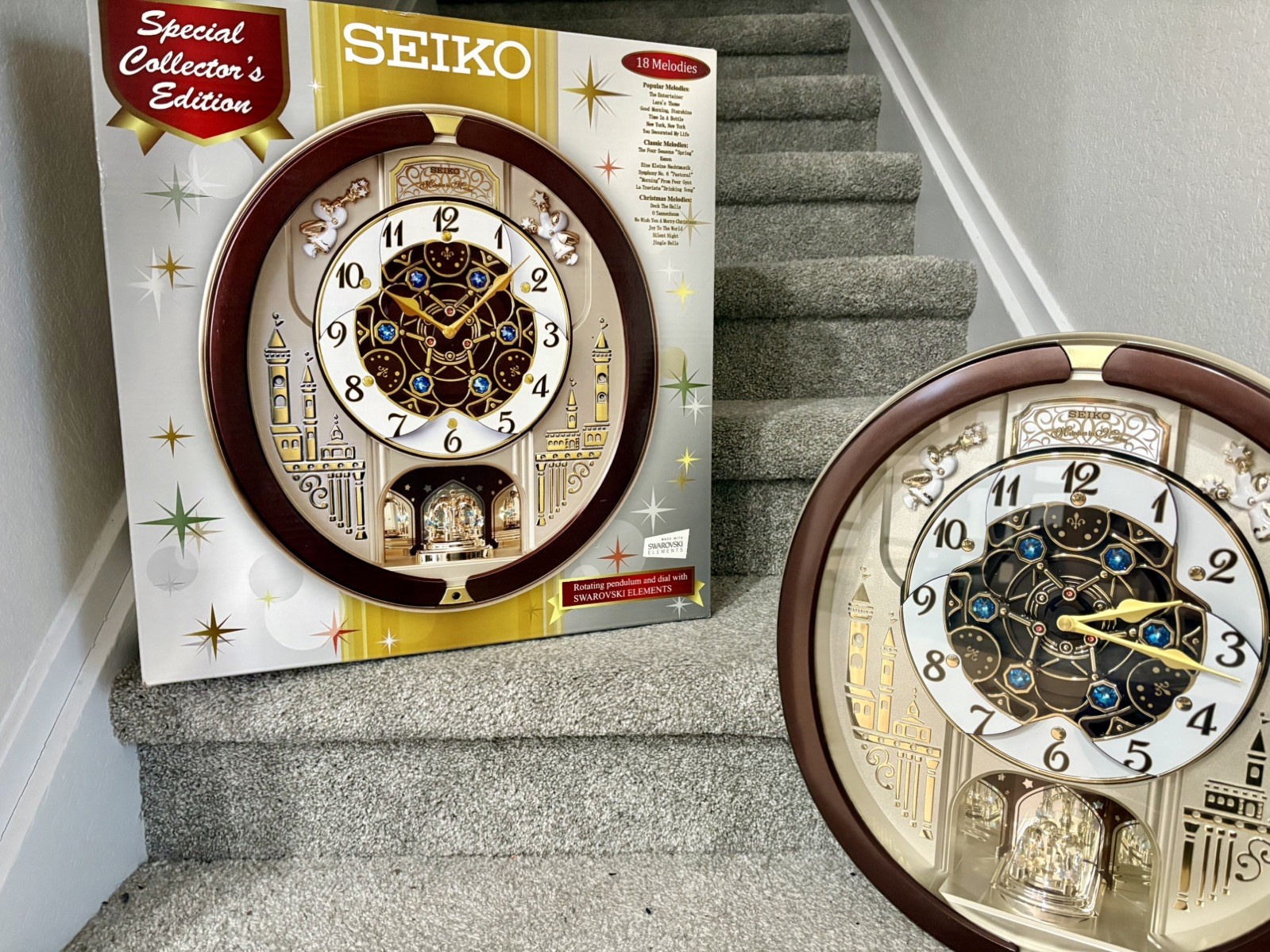 Seiko’s Melodies in Motion Clock Swarovski Crystals SPECIAL EDITION