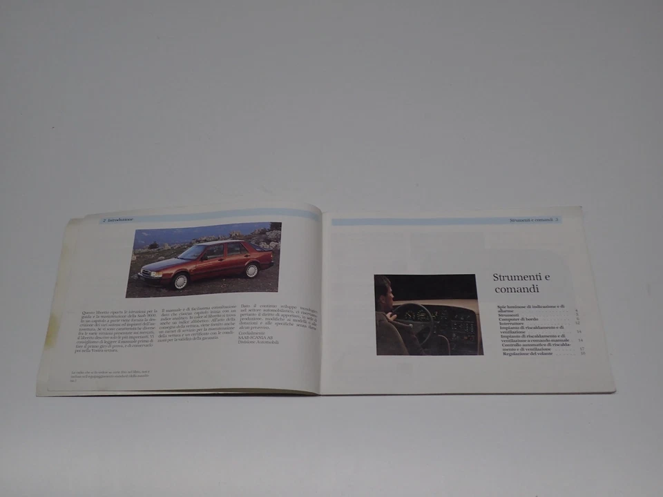 SAAB 9000 LIBRETTO USO E MANUTENZIONE 1986 - Immagine 3 di 4
