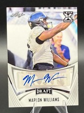 Marlon Williams 2021 Leaf Draft X Rookie (RC) Auto Football Card #BA-MW2