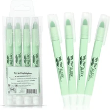 Mr. Pen- Gel Highlighters, 4 Pack, Pastel Green, Bible Highlighters for Bibles