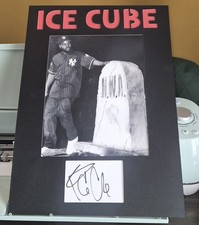 genuine hand signed ice cube nwa a3 autograph mount rare