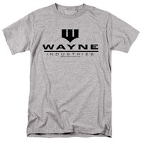 Dc Comics - Batman - Wayne Industries - Herren Unisex Kurzarm T-Shirt - Grau