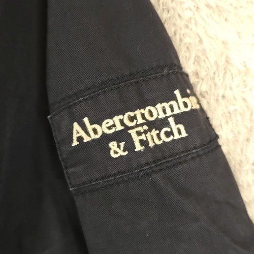 Abercrombie & Fitch Field Jacket Y2K Military Mens Size Small Navy Heavy Canvas - Picture 5 of 11