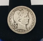 1912-P Barber Quarter #20901