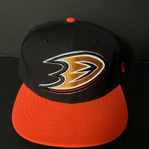 New Era Snapback Anaheim Ducks Black Orange Green NHL 59fifty Hat - Picture 2 of 4
