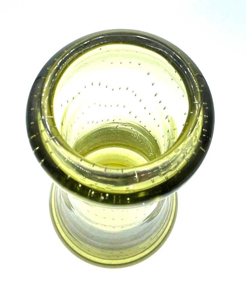 Antik WMF Perlora Glas Vase 30erJ - 40erJ schwer H 31,5 cm seltene Form + Farbe - Bild 2 von 4