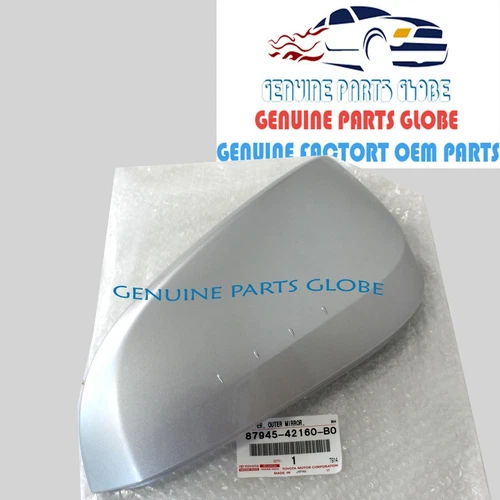 GENUINE TOYOTA RAV4 4RUNNER LEFT DRIVER SILVER OUTER MIRROR COVER 87945-42160-B0