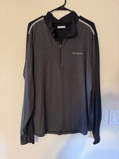 Mens Columbia 1/4 Zip Pullover Size XL Gray Grey