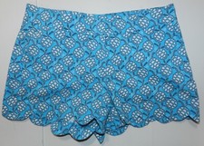 Women's Crown Ivy Shorts Size 8 Blue White Turtle Pattern nn28