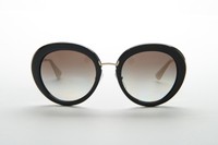 Prada Pr 16qs 1ab-0a7 Black Frame Grey Lens Men Women Round Metal Sunglasses Prada Pr 16qs 1ab-0a7 Black Frame Grey Lens Men Women Round Metal Sunglasses