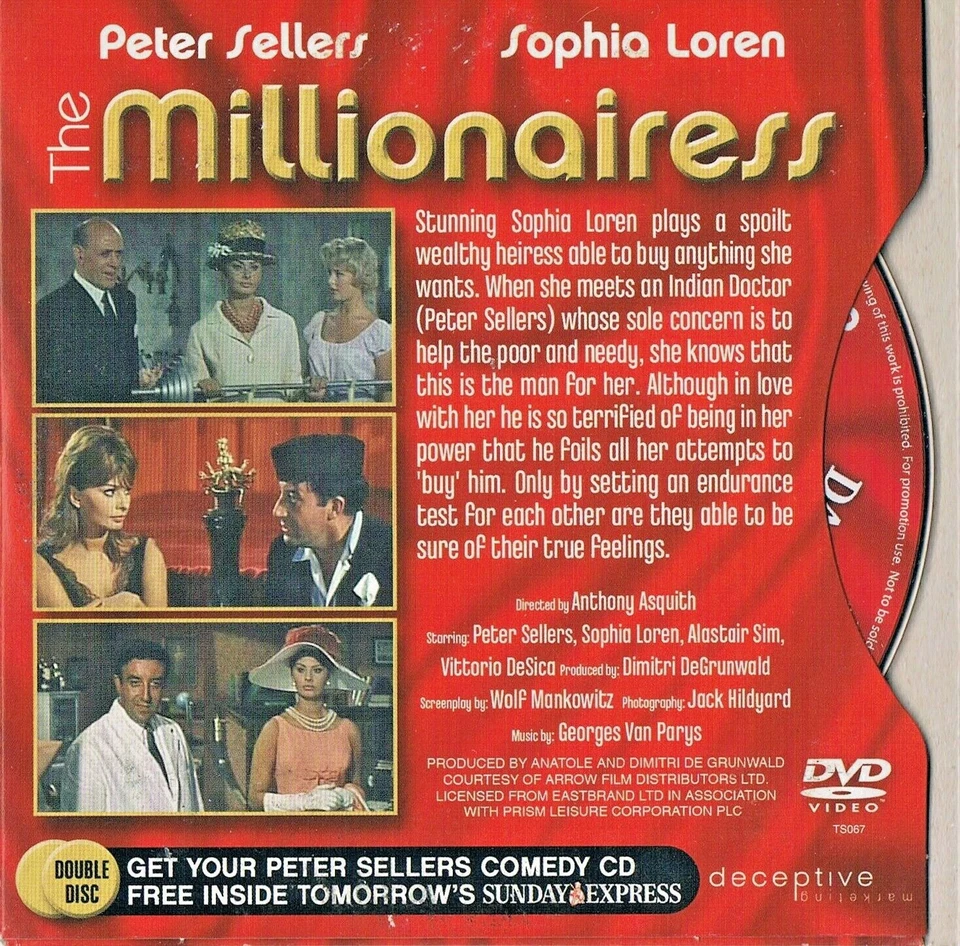 The Millionairess - Sophia Loren, Peter Sellers - Full Film -N/Paper 1960 - Image 2 of 2