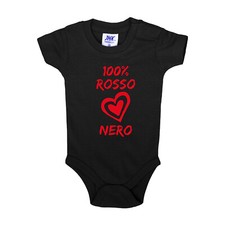 Body bimbo 100% rossonero idea regalo cotone neonato tifo calcio tifo milanista