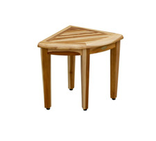 Corner Bench Bath Teak Wood Seat Shower Stool Chair Room Shaving Stand Chair Spa