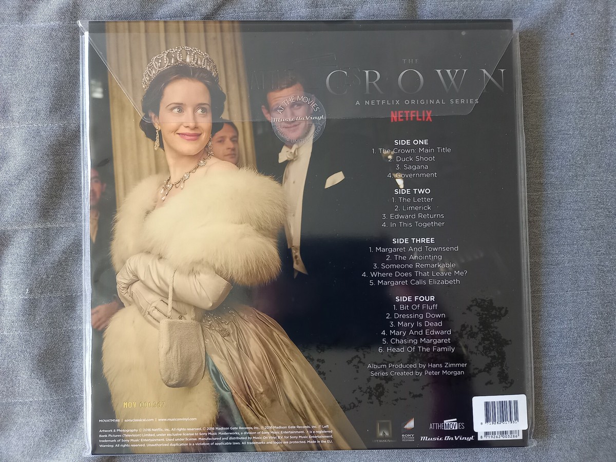 欧2LP Hans Zimmer, Rupert Gregson-Wi The Crown: Season One Soundtrack MOVATM146 Music On Vinyl /00660 Hans Zimmer, Rupert Gregson-Williams ‎– The Crown (Season