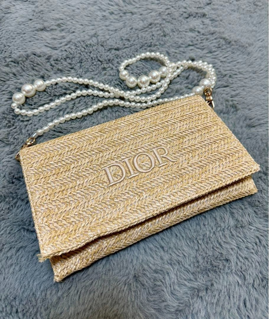 Pochette Christian Dior Nouveauté 2023 été raphia avec perle occasion