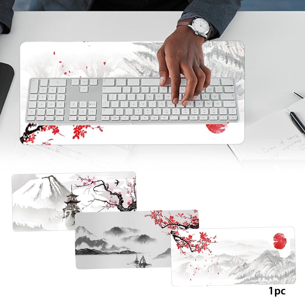 Gaming Stitched Edge Easy Clean Desk Mat Mouse Pad Non Slip Working Ink Painting eBay