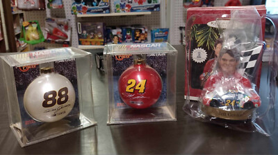 NASCAR Christmas Ornaments 2 Jeff Gordon and 1 Dale Jarrett