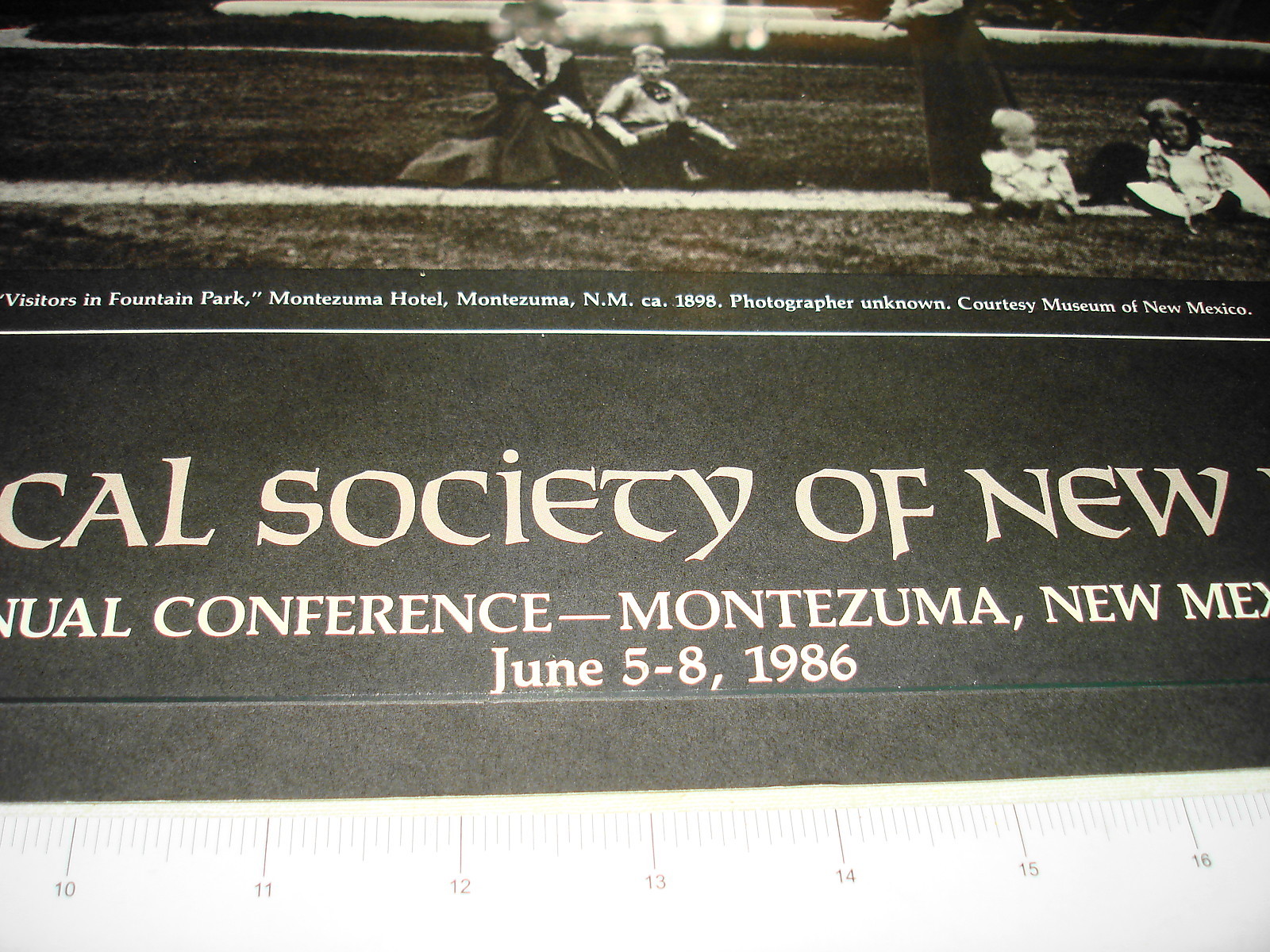 1986 HISTORICAL SOCIETY OF NEW MEXICO Montezuma NM Meeting Poster NR eBay