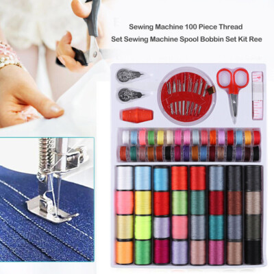 Nähwerkzeuge Set Set Reise Faden Nadel Scherenband 100 Stck Deluxe Geschenk Box UK