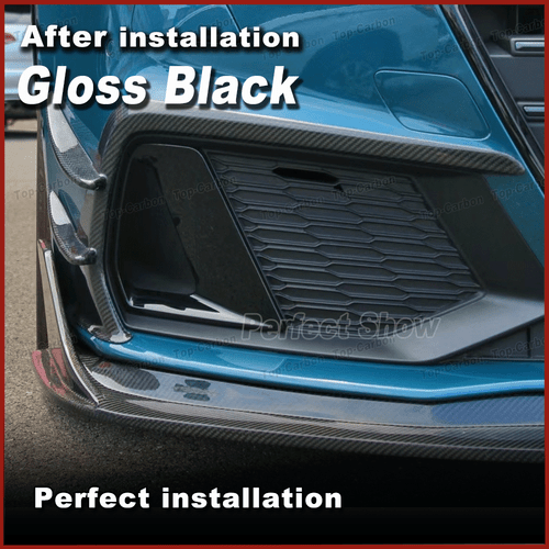 Glanz Schwarz Frontlippe Frontansatz Spoilerschwert Für Audi A7 Sline S7 2019-20 - Picture 4 of 10