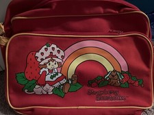 Vintage Red Strawberry Shortcake Suitcase 1980