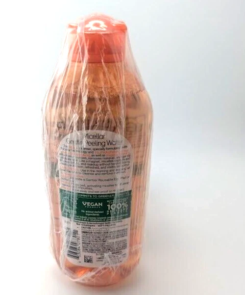 Paquete de 3 agua micelar exfoliante suave Garnier 1 % PFA y ácido glicólico 13,5 oz. Foto 4 de 4