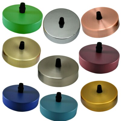 100 mm Deckenrosette Pendelleuchte Kabel GripFlex Klemme mehrfarbige Platte Leuchte