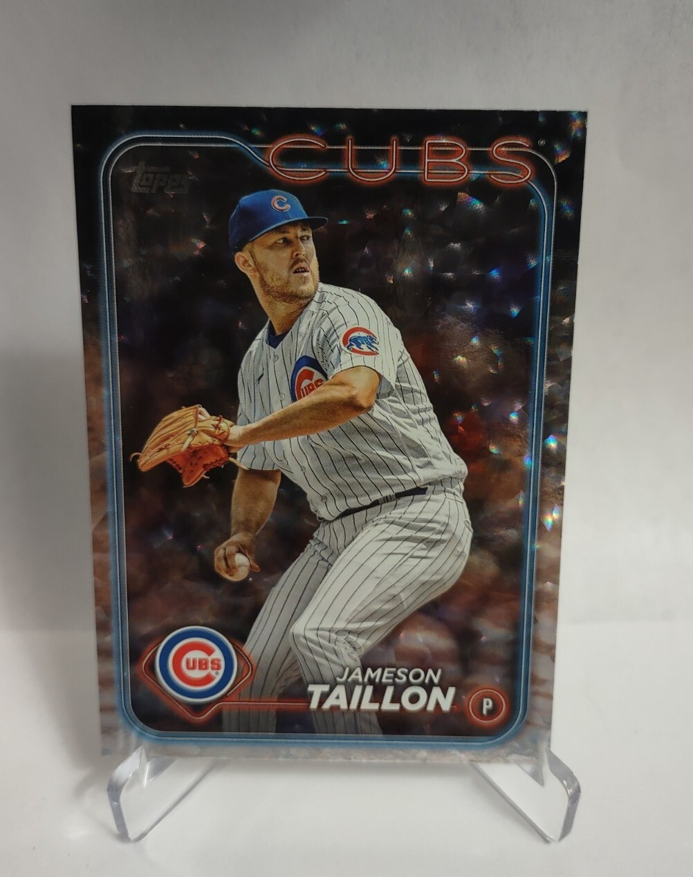Jameson Taillon 2024 Topps Series 1 Silver Crackle Foil No 182 Cubs jameson-taillon-2024-topps-series-1-silver-crackle-foil-no-182-cubs