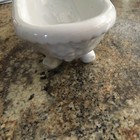 VINTAGE FLOWER CERAMIC CLAWFOOT BATHTUB SOAP  DISH RETRO — photo 4