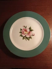 International China Co Empire Green ~ Set of Four 10" Dinner Plates ~Alliance OH