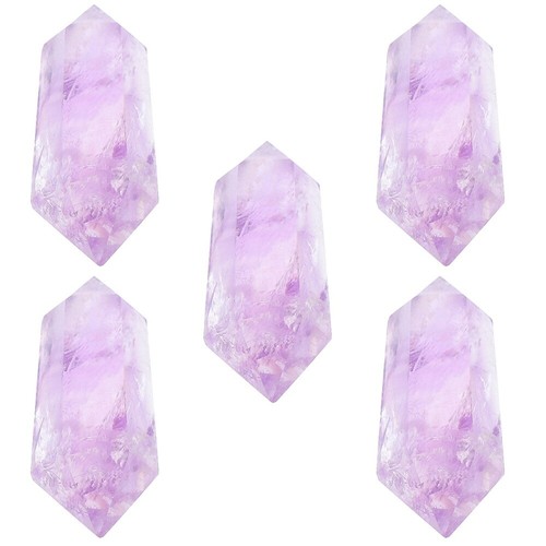 5 Pcs Amethyst Column Hanging Crystals for Decoration Crafts - Picture 7 of 12