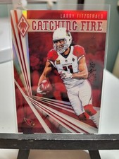 Larry Fitzgerald Catching Fire Red 280/299 2019 Panini Phoenix Football