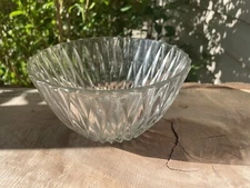 VTG Duralex Diamond Cut Clear Glass Bowl~ From FRANCE 6.5 X 3.5 Serve Ware