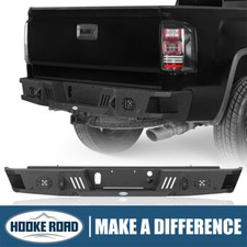Offroad Steel Rear Back Bumper W 2x Led Lights Fit 2007-2018 Gmc Sierra 1500