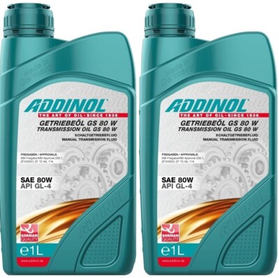 ADDINOL GETRIEBEÖL GS 80W 2x1 Liter Schaltgetriebe Öl API GL 4 MB 235.1