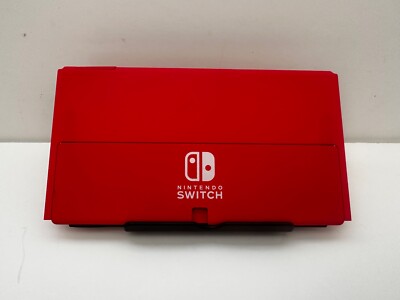 Nintendo Switch OLED Console Rear Case Replacement- Mario RED