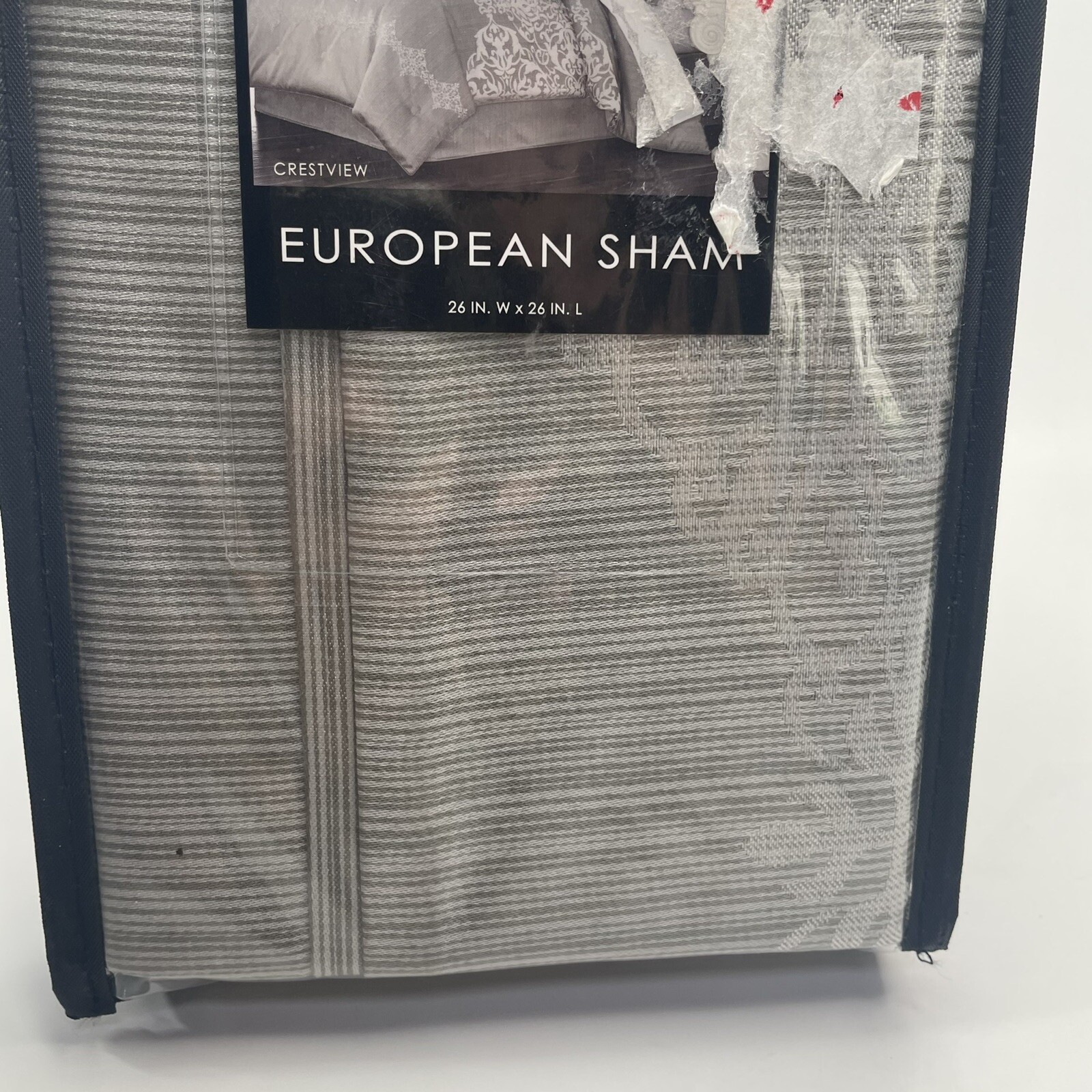 NEW J. Queen New York CRESTVIEW European Pillow Sham in Silver Euro eBay