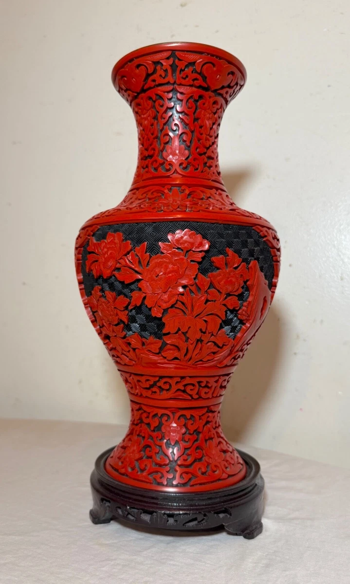 雕漆花瓶| eBay