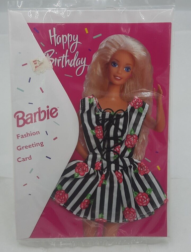 Barbie HAPPY BIRTHDAY Fashion Greeting Card w/Envelope Vintage 1994 NEW ...