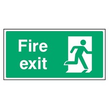 Fire Exit Right Large Sign or Sticker | EMER0035