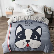 Set copripiumino trapuntato federe letto 3D testa di cucciolo ZHUA3149 King Zoe