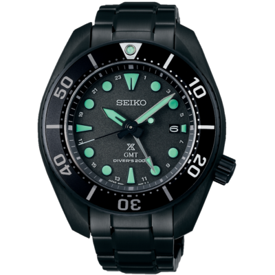 SEIKO PROSPEX SBPK007 The Black Series Night Vision GMT Solar