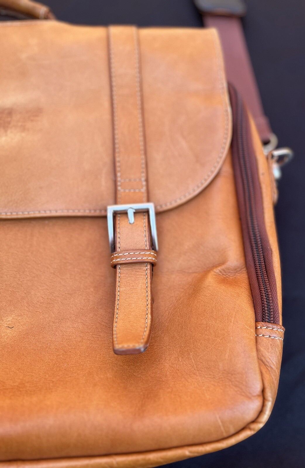 Wilson’s Leather Computer Bag Brown Computer Brie… - image 3