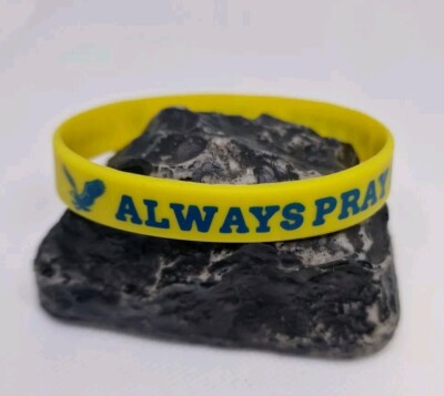 Always Pray And Never Give Up  Silikonarmband Jusus Luke 18 : 1 Bibel Armband 