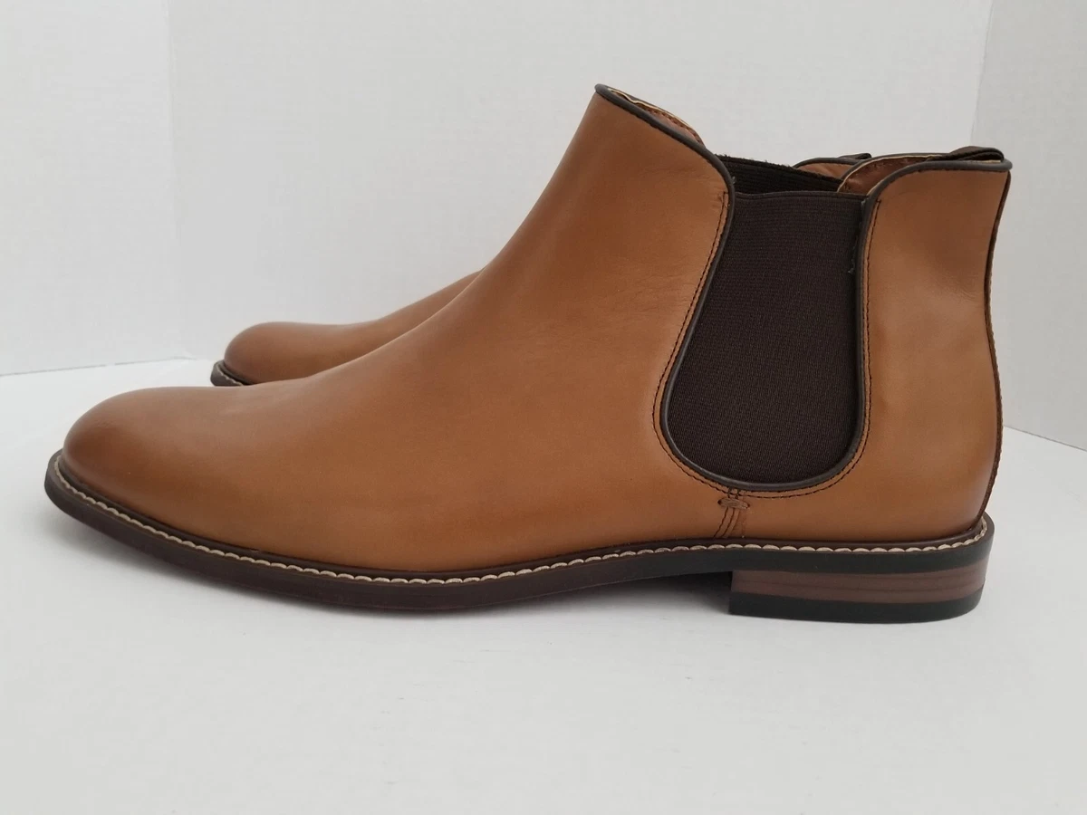 Manøvre besøgende kantsten NORDSTROM Cognac Brown Leather Mason Water Resistant Chelsea Ankle Boots 13  M | eBay