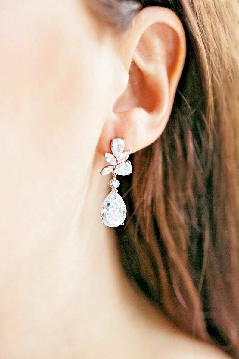 Bridal Earrings Swarovski Crystal Earrings Bridal Jewelry