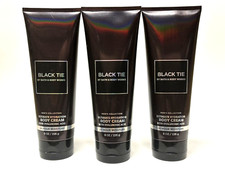 LOT 3 BATH  BODY WORKS BLACK TIE ULTIMATE HYDRATION MEN'S BODY CREAM 8 OZ NEW